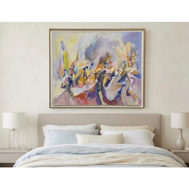 Mid-Century Modern Large Mid Century Abstract Painting C. 1967 For Sale - Image 3 of 5