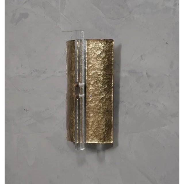 Mid-Century Gold Murano Glass Wall Light, 1990s For Sale - Image 6 of 9