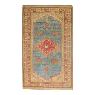 Vintage Zabihi Collection Moroccan Blue Rug For Sale