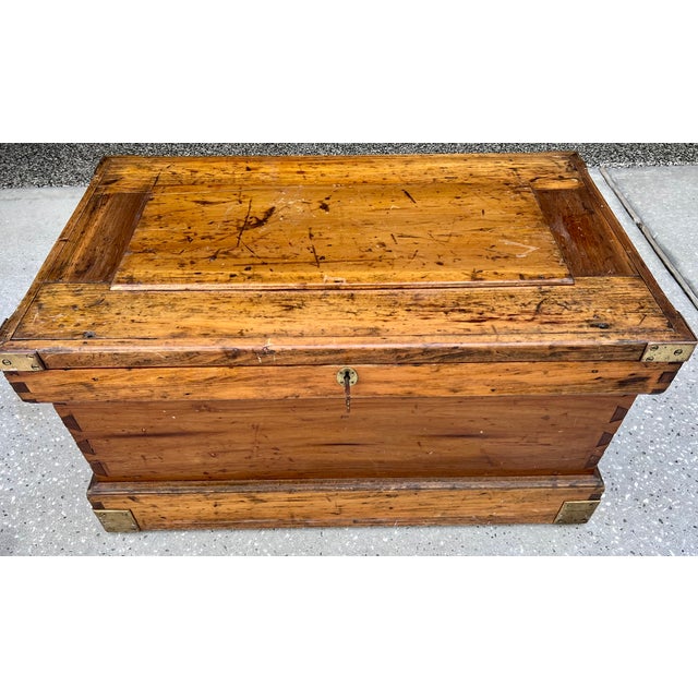 Late 19th Century Primitive Maine Carpenter’s Pine Tool Chest For Sale - Image 11 of 11