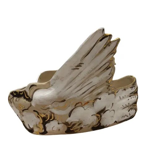 Vintage Late 20th Century Handmade Angel Pottery Centerpiece Vessel Signed For Sale - Image 11 of 11