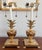 Pair Vintage Brass Pineapple Accent Lamps with Black Tole Bouillotte Shades. Heavy and beautifully made lamps. Top of...
