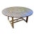 Outdoor Wood Table With Lazy Suzy Center - 63" Round For Sale