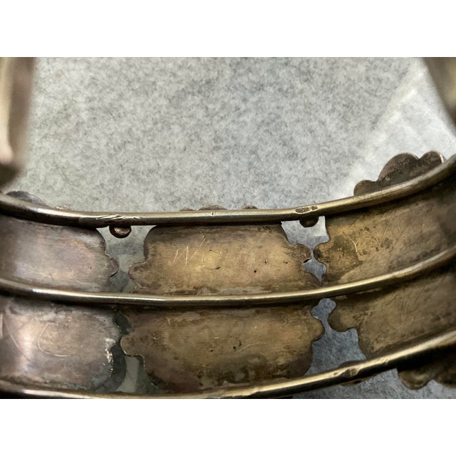 1960s Southwestern Turquoise and Silver Cuff Bracelet Signed W C For Sale - Image 5 of 7