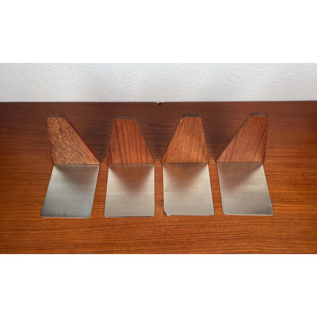 Wood Mid-Century Modern Danish Bookends in Teak, 1960s, Set of 4 For Sale - Image 7 of 18