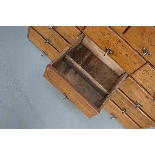 Vintage German Apothecary Cabinet in Pine and Oak, 1950s For Sale - Image 14 of 18