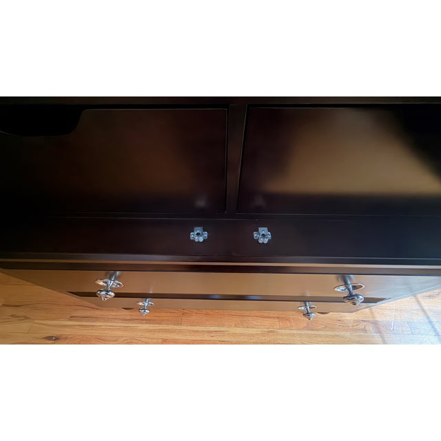 Brown Bernhardt Martha Stewart Signature East Hampton Armoire Cabinet With Adjustable Shelves For Sale - Image 8 of 15