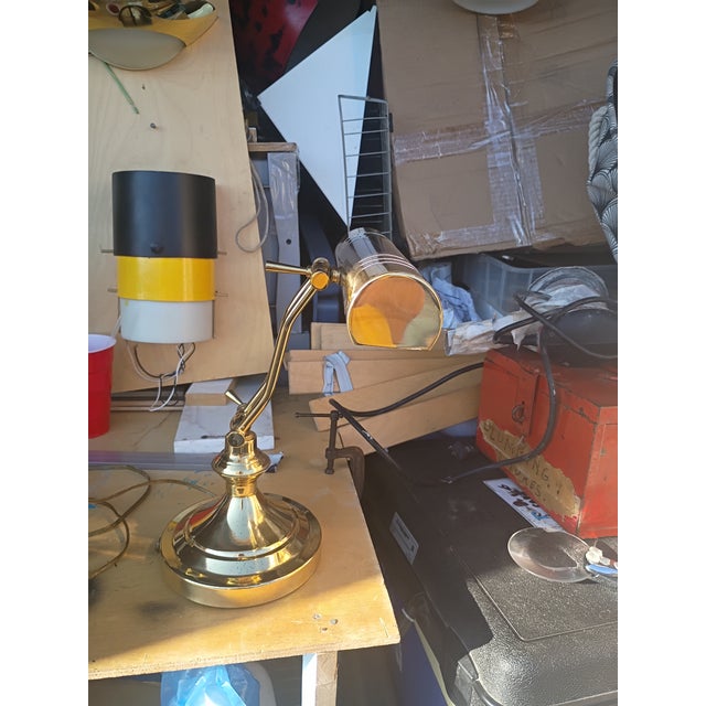 1970s Vintage Brass Banker /Piano Lamp For Sale - Image 5 of 6