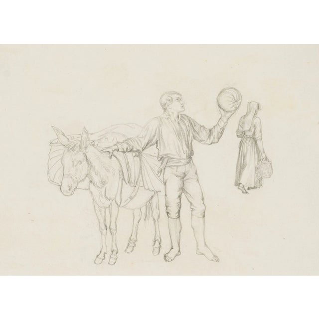 M. Neher, Melon Seller, 1830, Pencil For Sale
