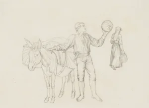 M. Neher, Melon Seller, 1830, Pencil