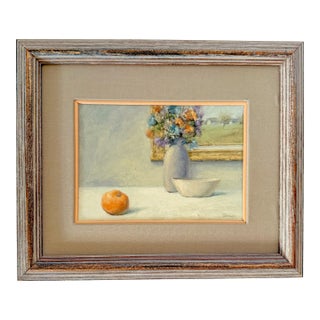 Vintage Original Oil Painting, Still Life, by Steve Trower (American, 20th Century) For Sale