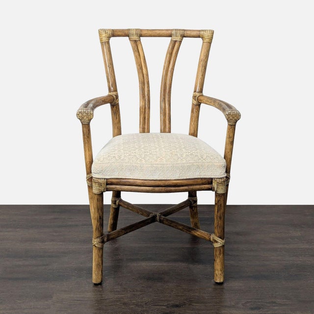 Contemporary Set of Ten McGuire Bamboo Dining Chairs For Sale - Image 3 of 18