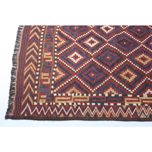 1930s Colorful Turcoman Flatweave Floor Kilim-10' X 4' 9'' For Sale - Image 4 of 14