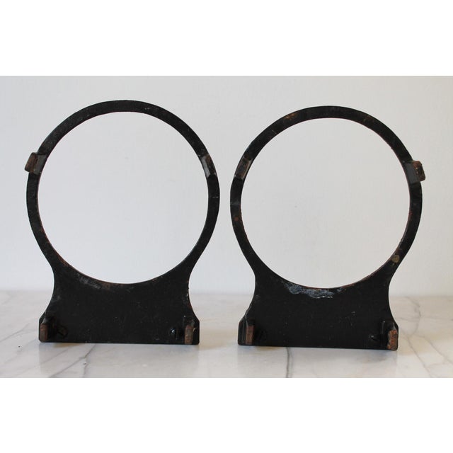 Pair of Vintage Cast Iron Dalmatian Dog Food & Water Bowl Holders For Sale - Image 13 of 13
