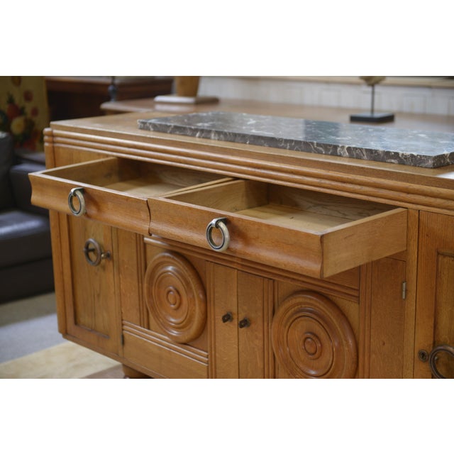 Oak Buffet in the style of Charles Dudouyt, 1930s For Sale - Image 9 of 14