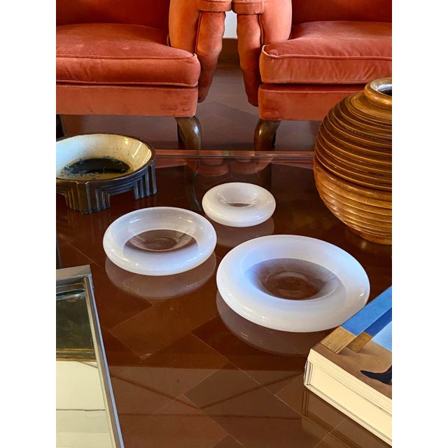 "Pomeri" Cloudy Crystal Centerpiece / Vide Poche, Eleonore Peduzzi Riva, Vistosi Murano Italy, 1972 For Sale - Image 6 of 12