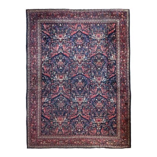 PALATIAL Antique Persian Mahal "Mostofi Mustafi" Design Gorgeous Sushi Pinks Rug 12.4 x 16.6 For Sale