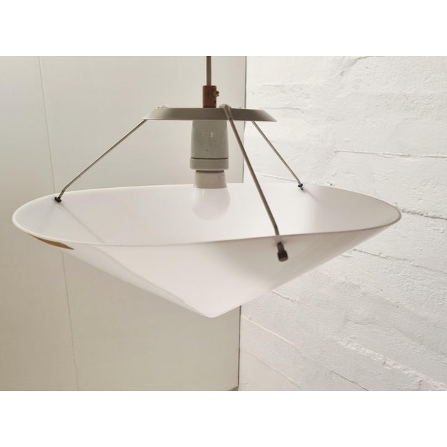 Blue Kuli Blue and White Hanging Lamp by Svea Winkler for Orno, Finland, 1960s For Sale - Image 8 of 9