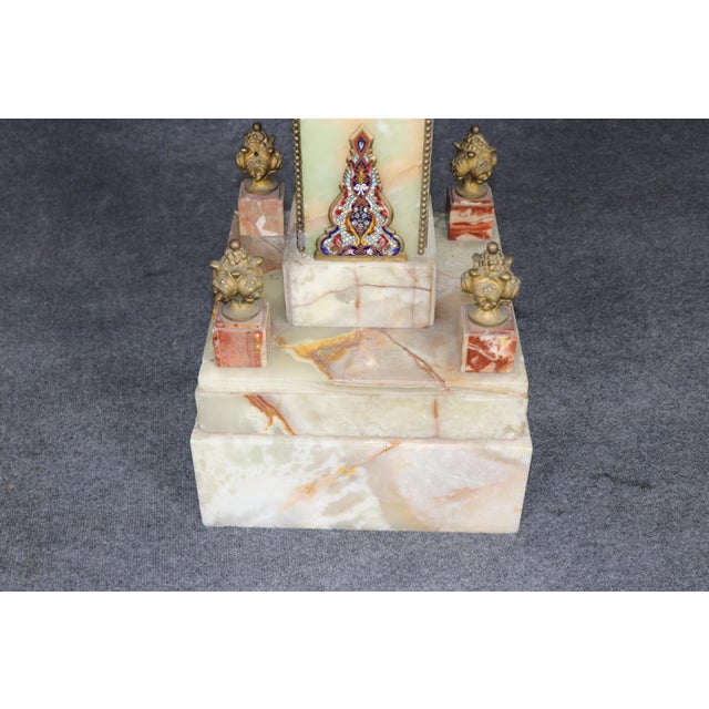 19th C French Onyx and French Empire Champleve Pedestal For Sale In Philadelphia - Image 6 of 10
