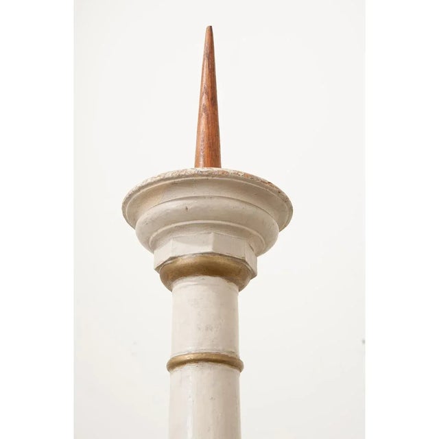 French 20th Century Painted Parcel Gilt Torchère For Sale - Image 11 of 12