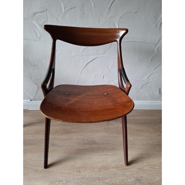 Wood Chairs by Arne Hovmand-Olsen for Mogens Kold, Denmark ,1959, Set of 2 For Sale - Image 7 of 8