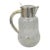 Antique Victorian German Silver Plated Cut Crystal Glass Lemonade Water Pitcher For Sale