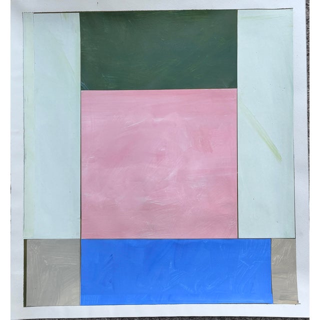 Discover the allure of contemporary art with this stunning 22.5x24" original collage painting, expertly crafted to bring...