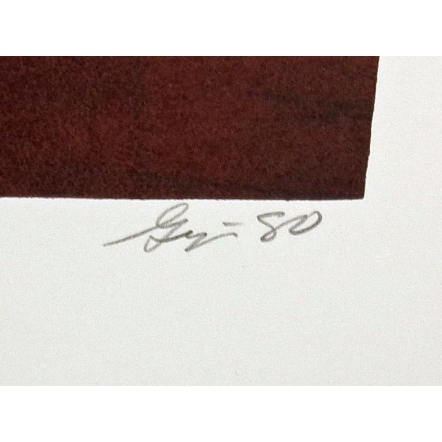 Kristen Gipson Untitled Unframed Original Monoprint - 23x35" Abstract Unframed Artwork 1980 For Sale - Image 4 of 5