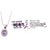 14 Karat White Gold Necklace With Diamonds and Oval Tanzanite Pendant For Sale - Image 11 of 12