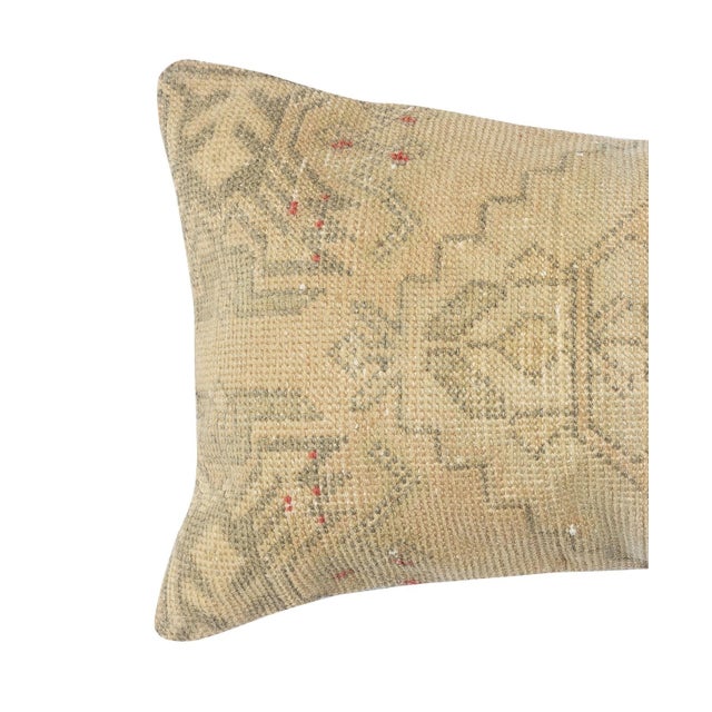 Add a touch of history and warmth to your space with this vintage handmade Turkish wool rug cushion cover. Crafted from...