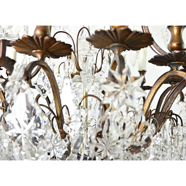 Metal French 19th Century Massive Crystal Chandelier For Sale - Image 7 of 16