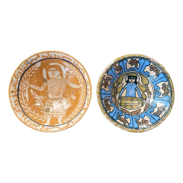 Two Islamic Nishapur Glazed Pottery Bowls For Sale