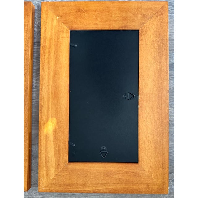 Wood Early 21st Century Set of Three Solid Natural Wood Frames For Sale - Image 7 of 13