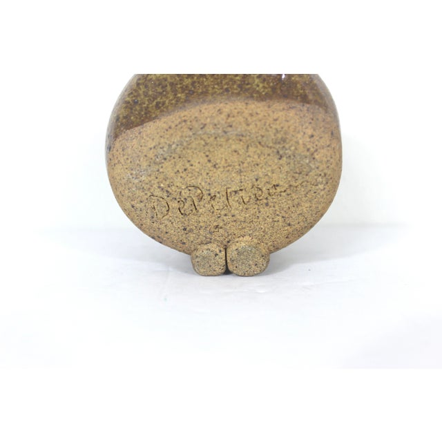 Ceramic 1970’s Signed Guy De Peltan Stoneware Mouse Bank Quebec Canada Pottery For Sale - Image 7 of 8