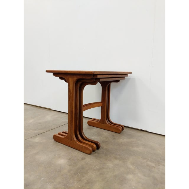 Wood Set of Vintage Mid Century Modern Teak Nesting Tables by G Plan For Sale - Image 7 of 9