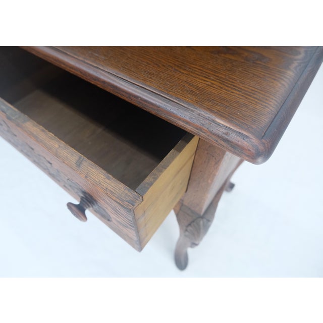 Fine Solid Carved Oak 3 Dove Tail Drawer Server Cupboard Credenza Sideboard MINT For Sale - Image 14 of 18