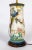 Early 20th Century Early 20th Century Crackle Glaze Ceramic Lamp With Painted Peacock & Flower Scene For Sale - Image 5 of 9