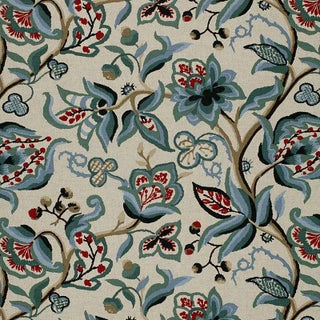 Schumacher Alexandra Vine Fabric in Document For Sale