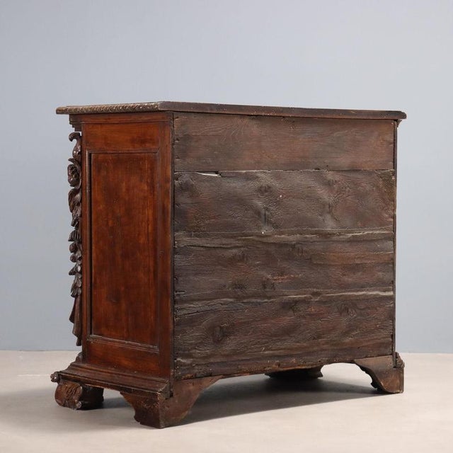 Baroque Chest of Drawers in Walnut and Poplar For Sale - Image 11 of 12