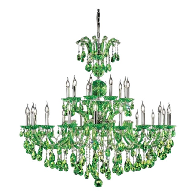 Maria Theresa 30 Lights Chandelier in Colored Artisan Crystal by Aggiolight For Sale