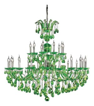 Maria Theresa 30 Lights Chandelier in Colored Artisan Crystal by Aggiolight