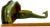 Green Mid-Century Florentine-Style Artisan-Made Painted Green Wood & Brass Demilune Wall Console Shelf With Stylized Fish Bracket For Sale - Image 8 of 10