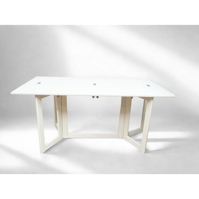 Vintage folding table by giovanni offredi for mc selvini, 1970s an exceptionally stylish and rare folding table designed...