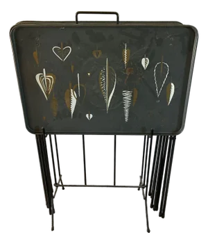 Mid 20th Century Steel Tv Trays (4) W. Caddy