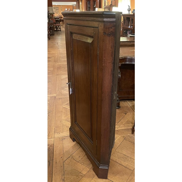English Oak Corner Cabinet, 1800s For Sale - Image 4 of 11
