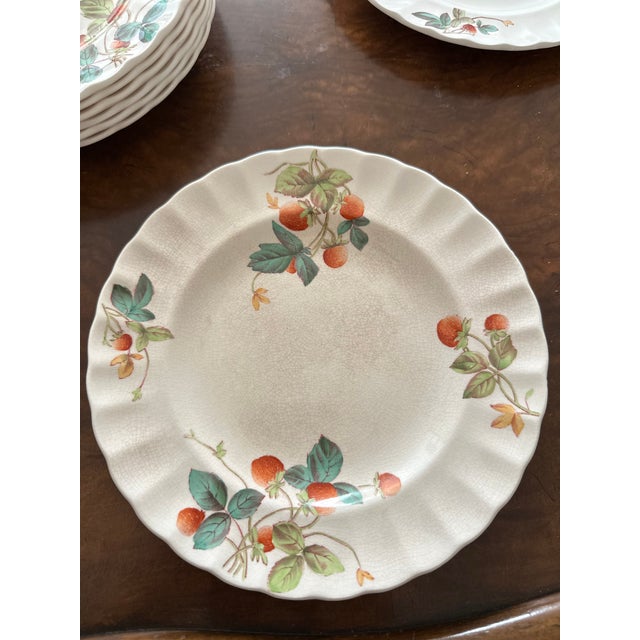 1950s 1950s Copeland Spode Strawberry Salad Plate - Set of 8 For Sale - Image 5 of 5
