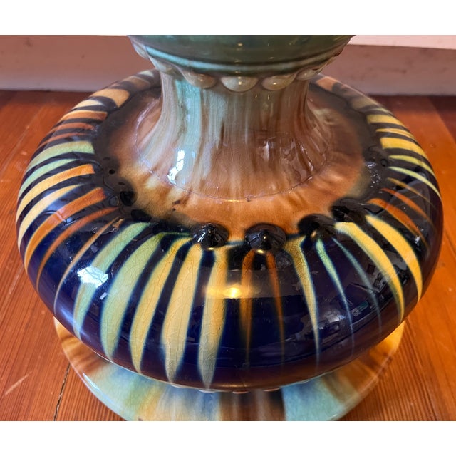 Antique 19th Century French Majolica Urn Planter or Flower Pot For Sale - Image 10 of 12