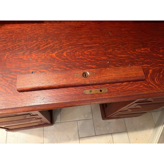 Cutler & Son Antique Roll Top Desk, Late Victorian For Sale - Image 14 of 16
