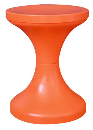 Space Age Orange Stool with Tulip Foot