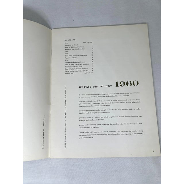 Jens Risom "The Answer Is Risom" 1955 Book With 1960 Price List & Original Mailing Sleeve For Sale - Image 10 of 12